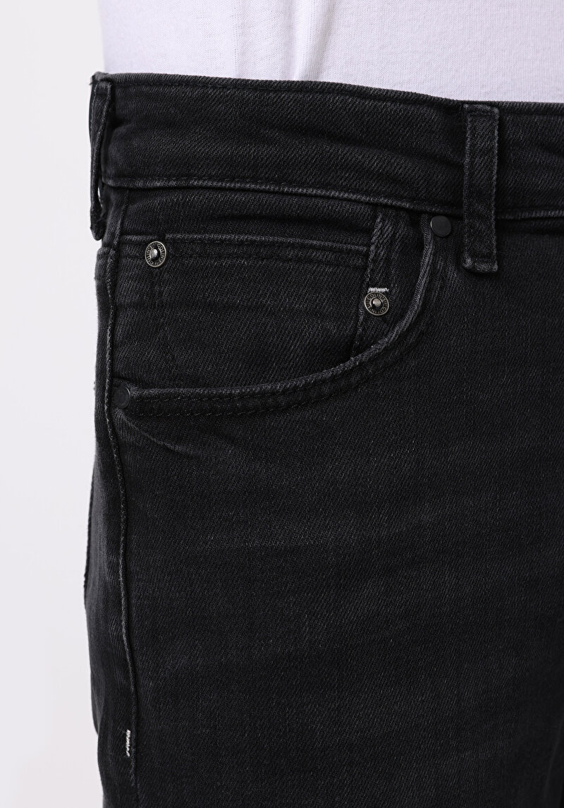 Slim Fit   Erkek Siyah Jean Pantolon