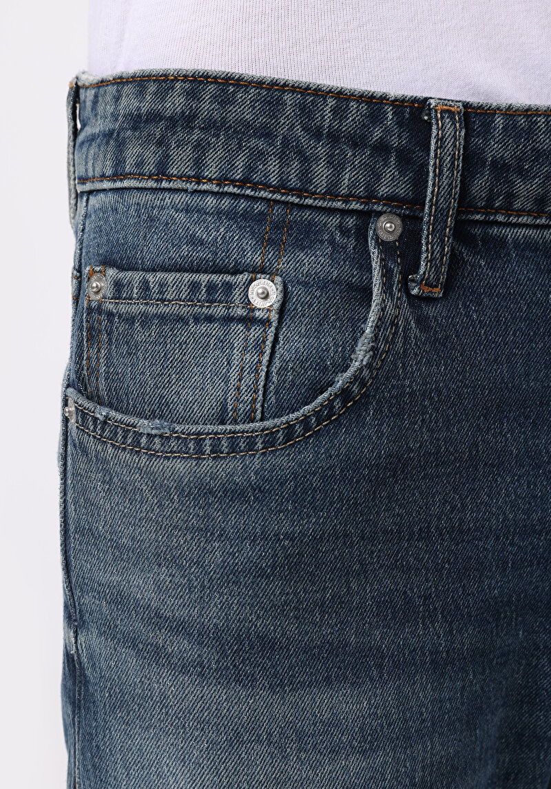Straight Fit   Erkek İndigo Jean Pantolon