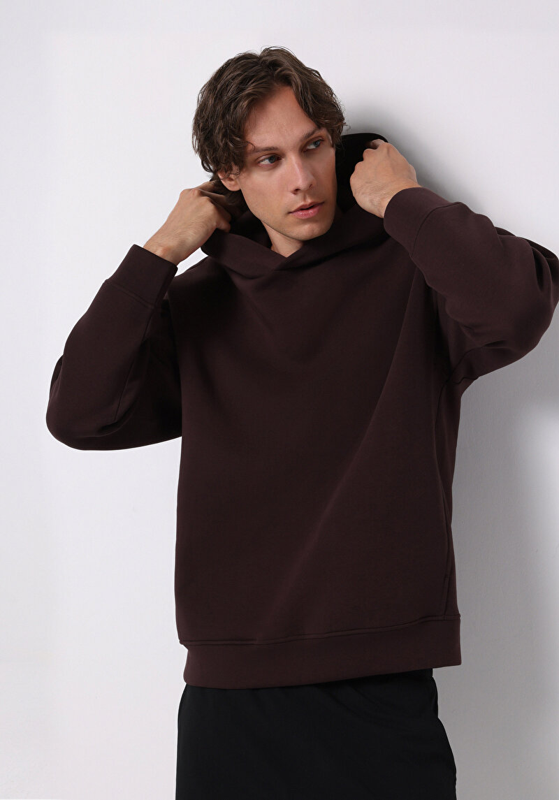 Oversize Fit   Erkek Mor Sweatshirt