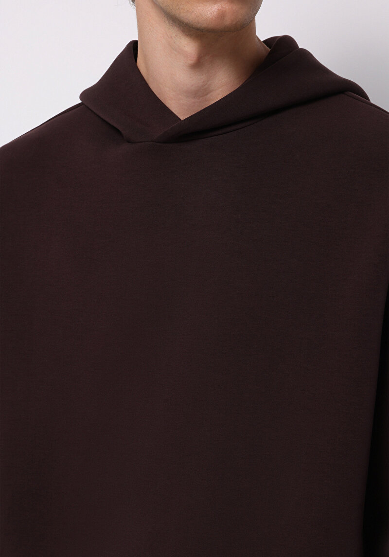 Oversize Fit Erkek Mor Sweatshirt