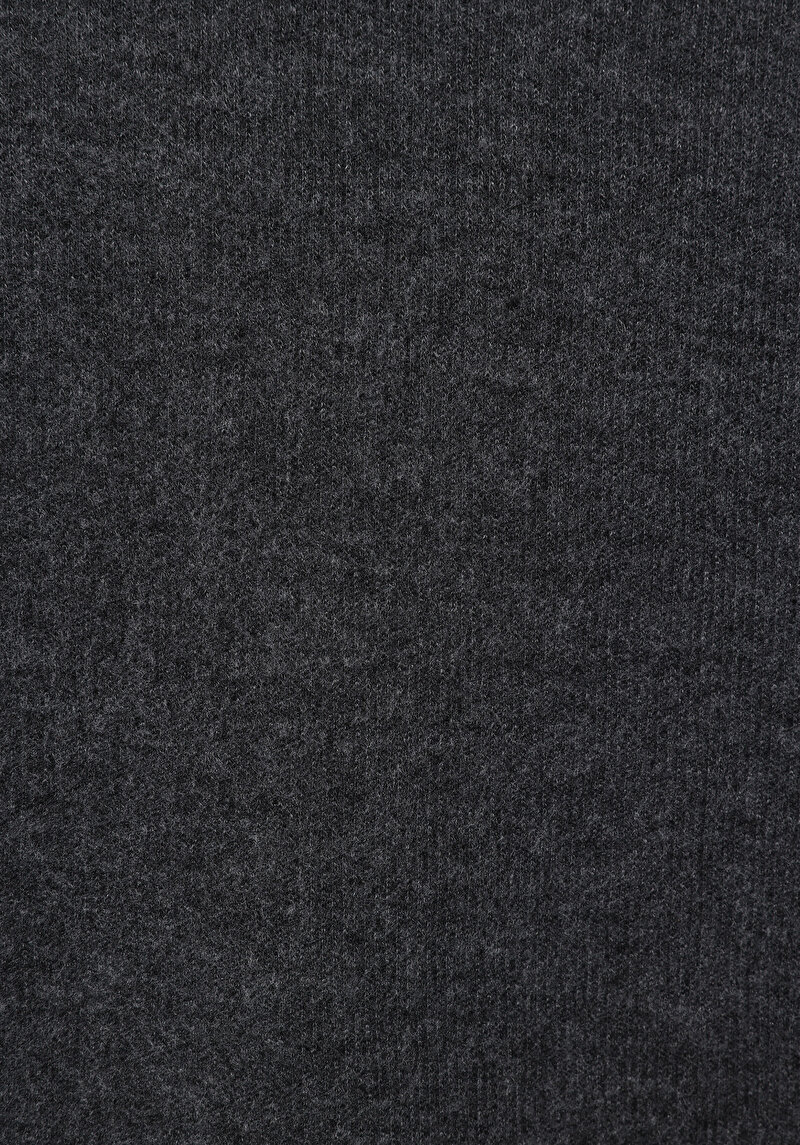 Regular Fit Polo Yaka Düz Kadın Antrasit Tişört