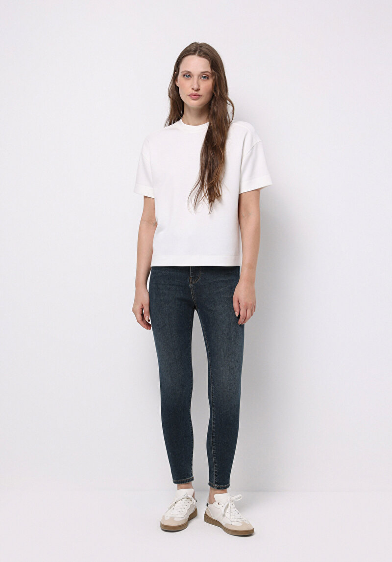 Skinny Fit Kadın Koyu İndigo Jean Pantolon