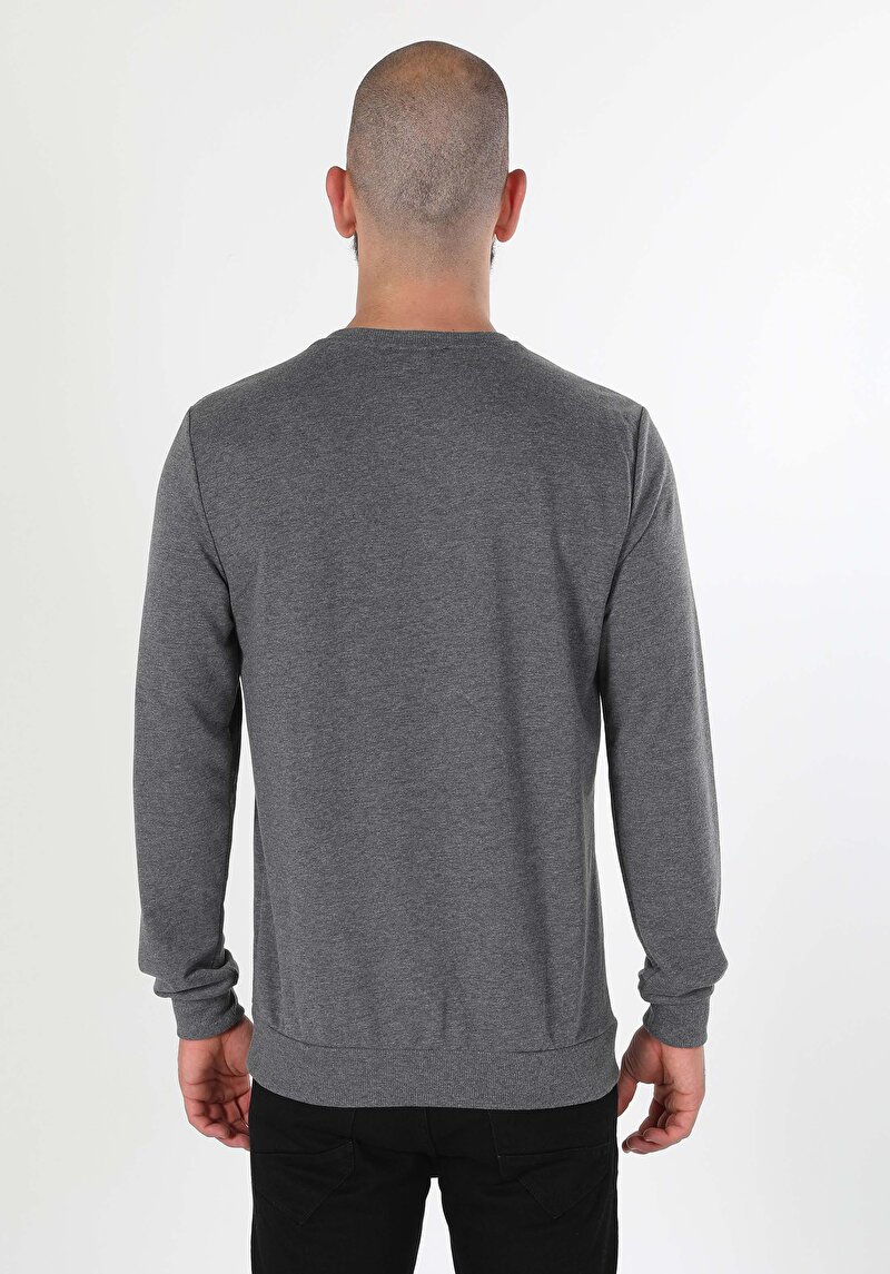 Regular Fit Erkek Antrasit Sweatshirt