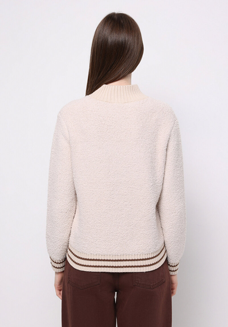 Regular Fit Kadın Bej Hırka