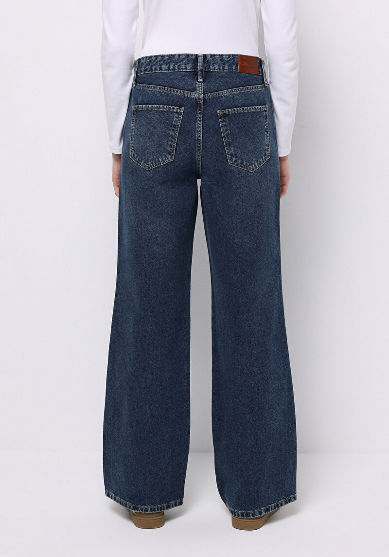 Regular Fit   Kadın İndigo Jean Pantolon