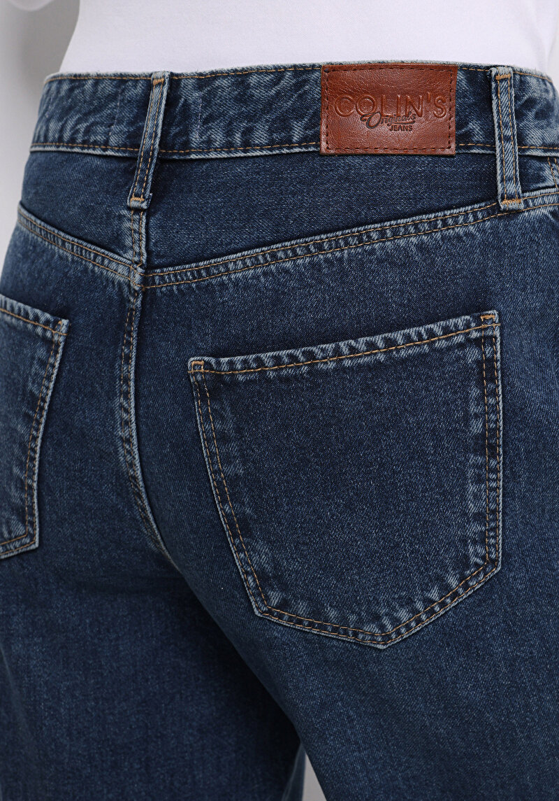 Regular Fit   Kadın İndigo Jean Pantolon