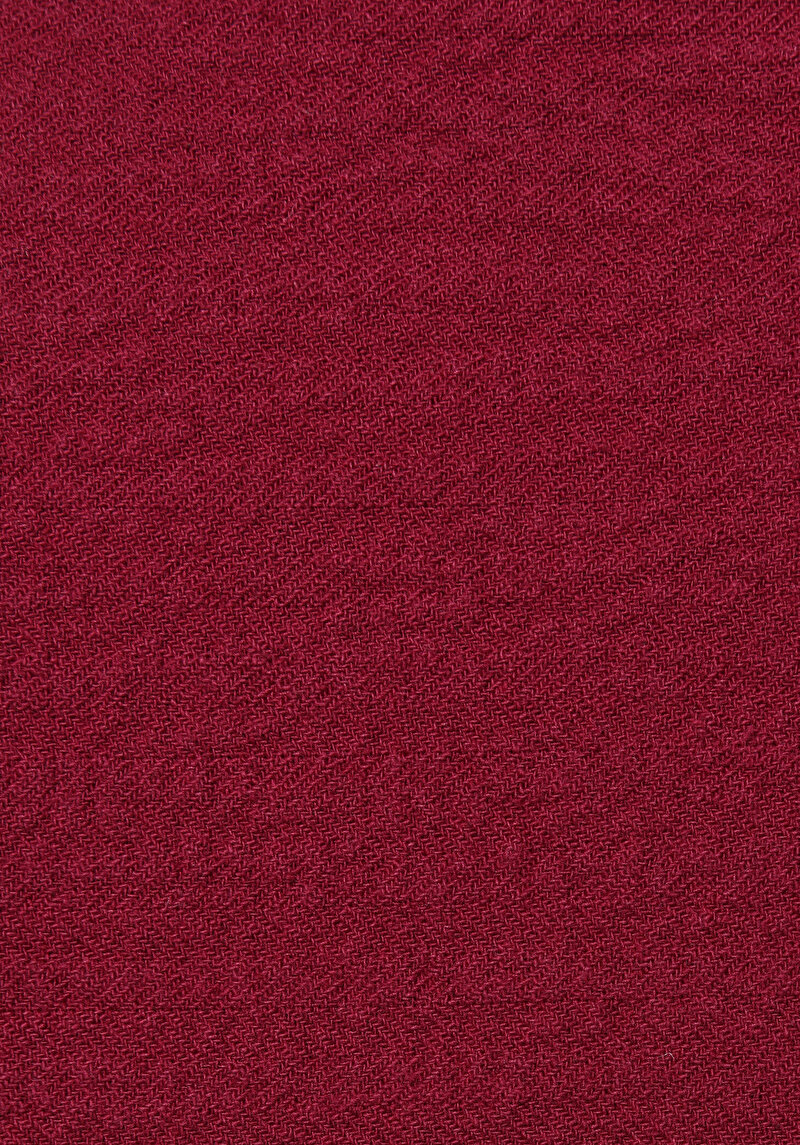 Relax Fit Shirt Neck Düz Kadın Bordo Uzun Kol Gömlek