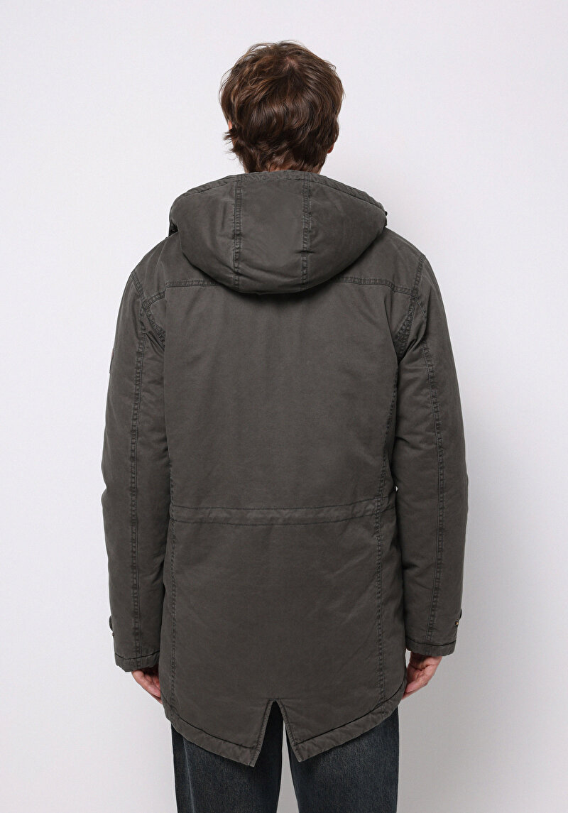 Regular Fit     Erkek Yeşil Kaban