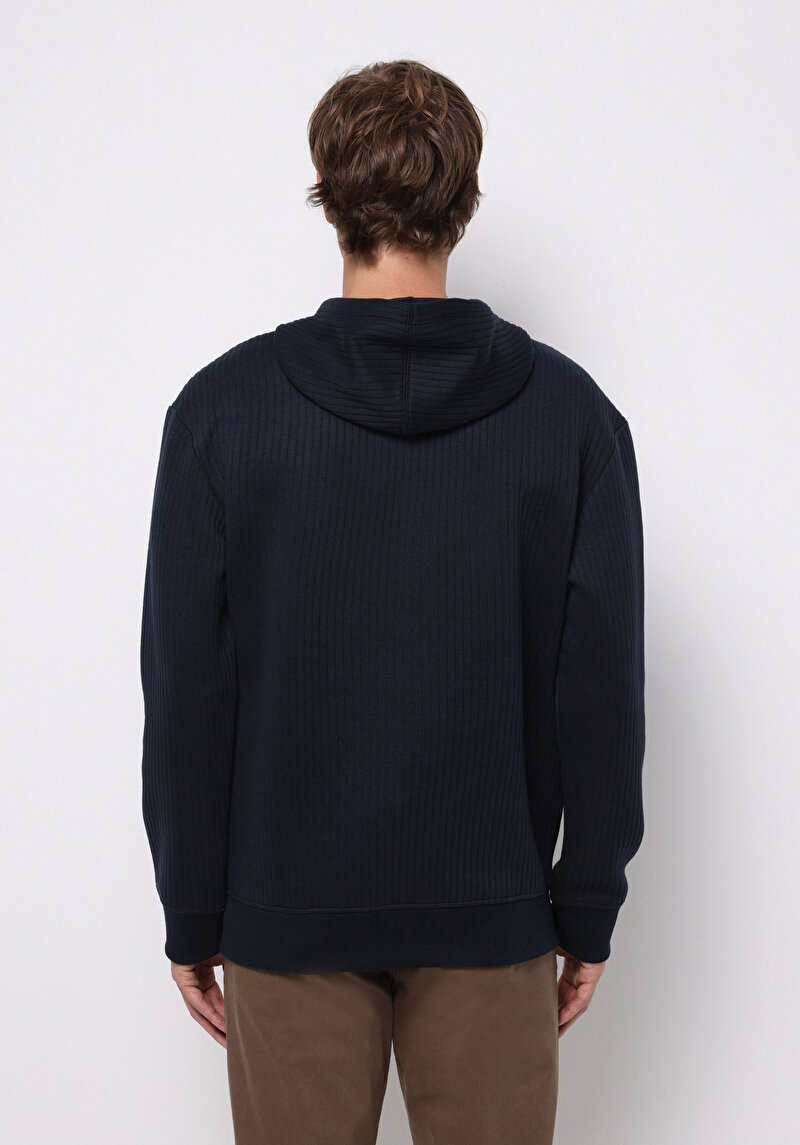 Comfort Fit Erkek Lacivert Sweatshirt