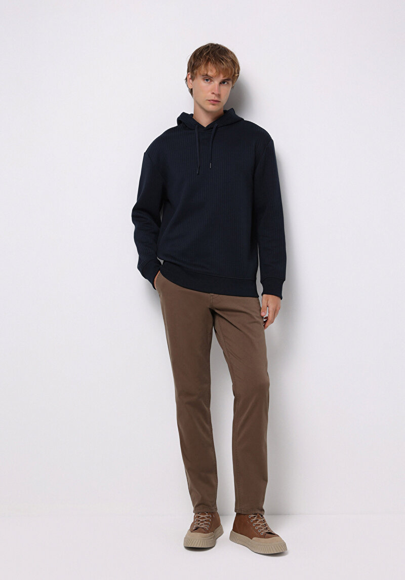 Comfort Fit Erkek Lacivert Sweatshirt