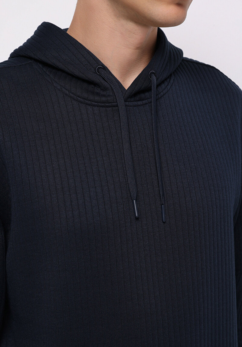 Comfort Fit Erkek Lacivert Sweatshirt
