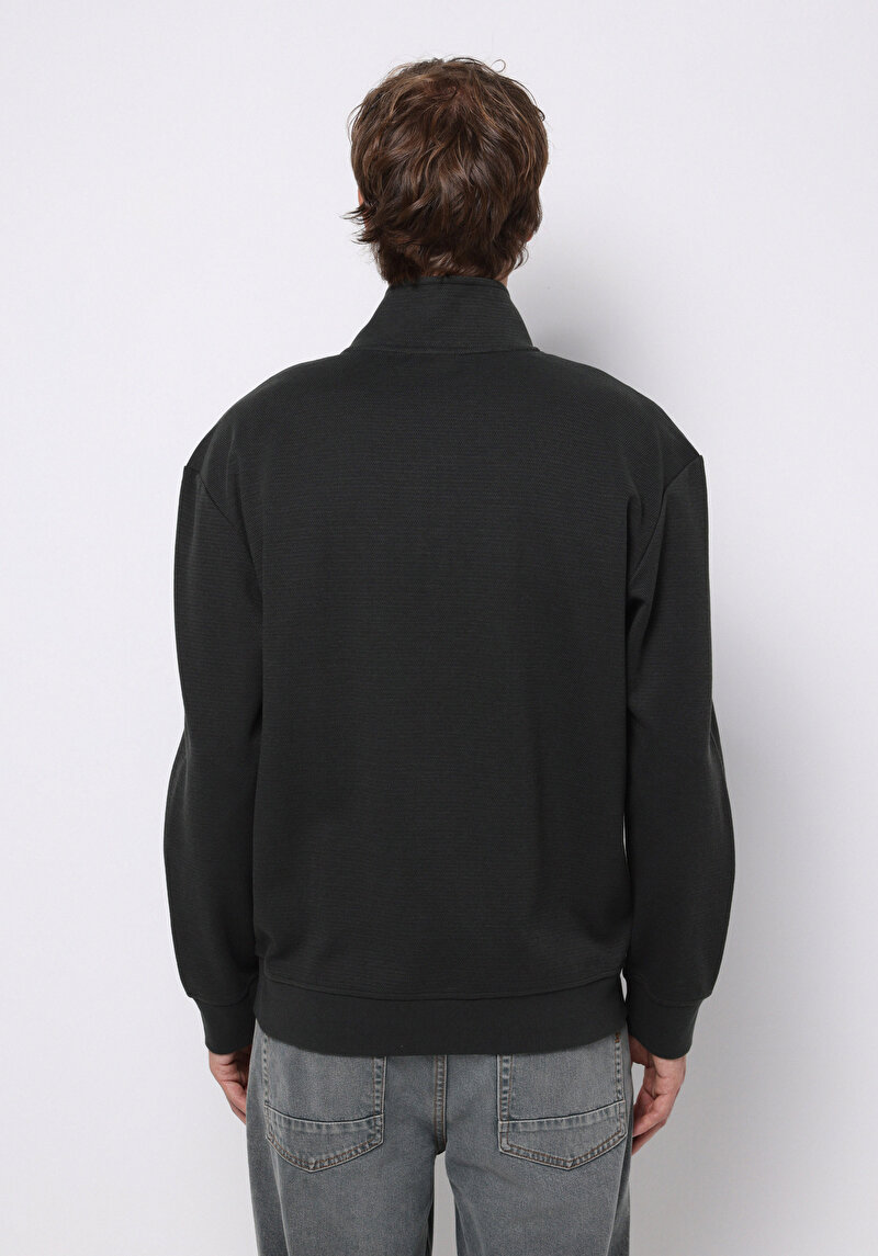 Comfort Fit Erkek Yeşil Sweatshirt