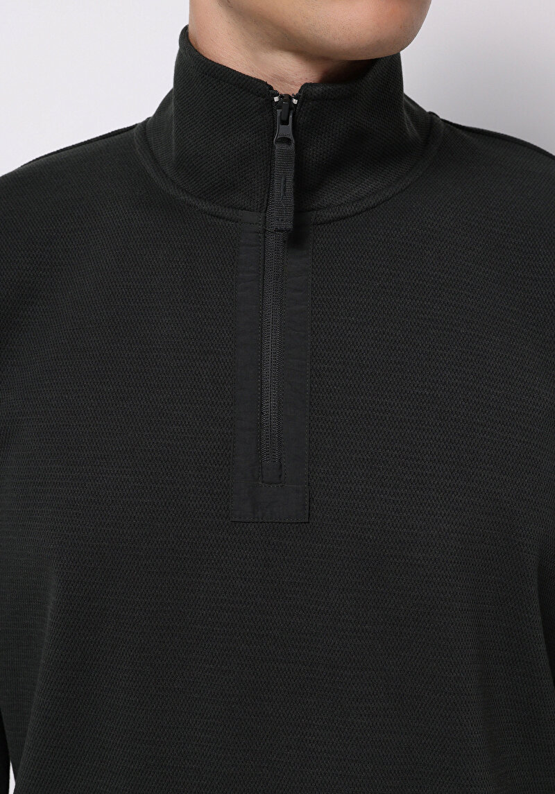 Comfort Fit Erkek Yeşil Sweatshirt