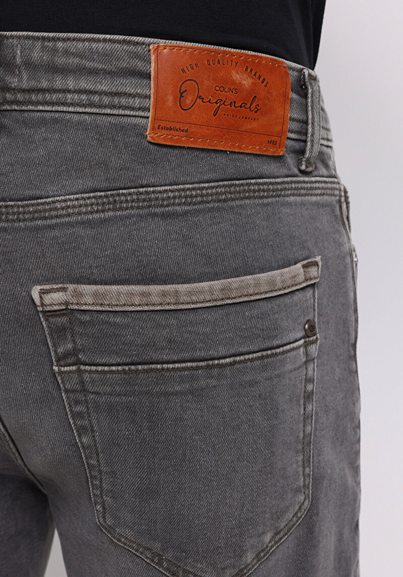 Regular Fit Orta Bel Düz Paça Erkek Siyah Jean Pantolon