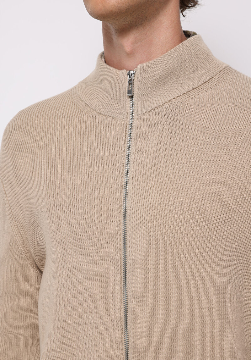 Regular Fit Erkek Bej Hırka