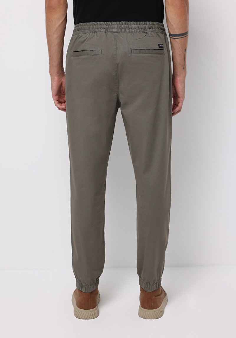 Cargo Fit Orta Bel Lastikli Paça Erkek Yeşil  Pantolon