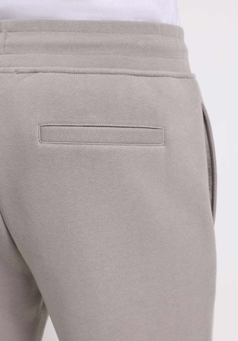 Slim Fit Orta Bel Düz Erkek Gri Eşofman Altı