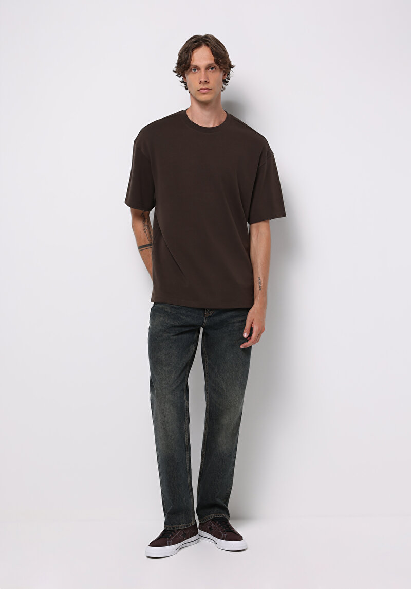 Regular Fit Erkek Koyu İndigo Jean Pantolon