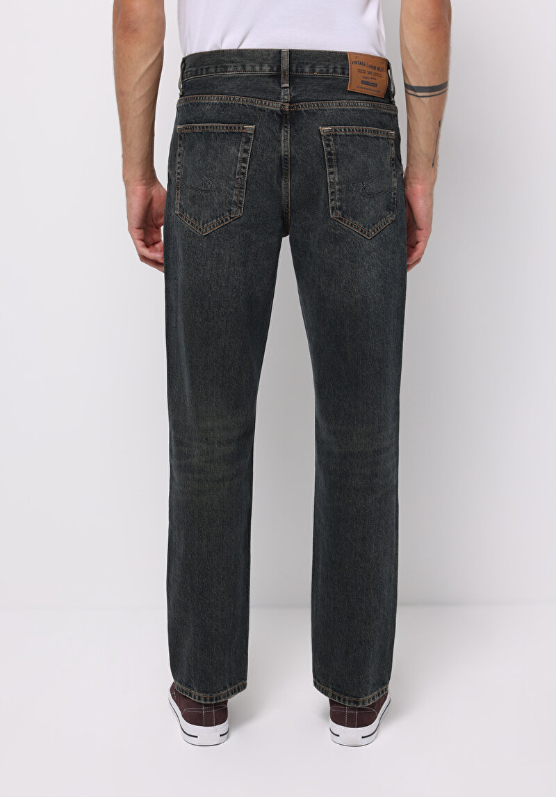 Regular Fit Erkek Koyu İndigo Jean Pantolon