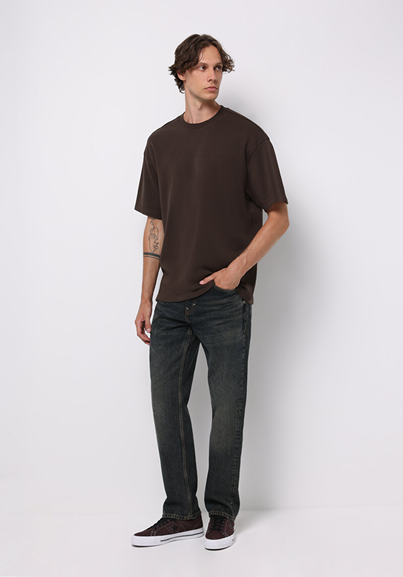 Regular Fit Erkek Koyu İndigo Jean Pantolon