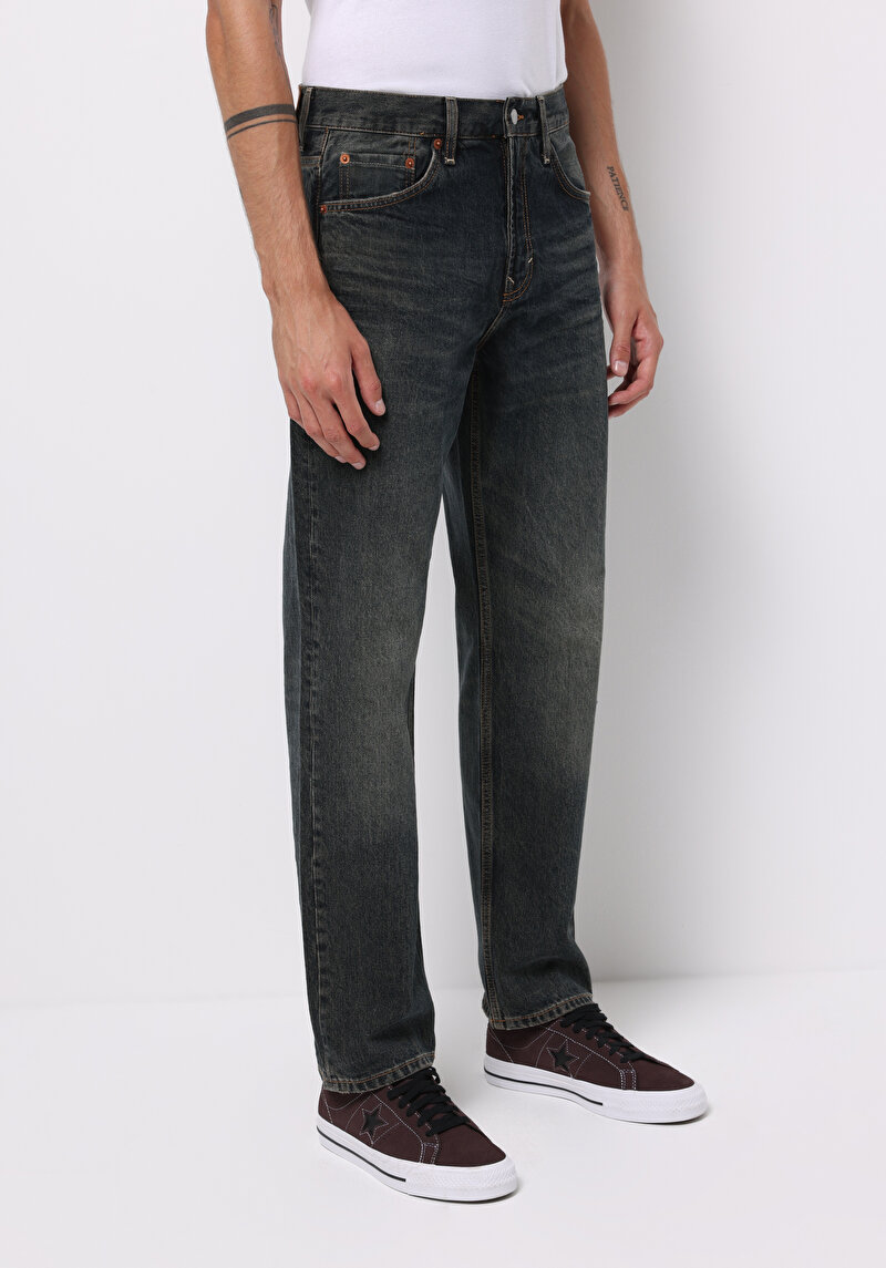 Regular Fit Erkek Koyu İndigo Jean Pantolon