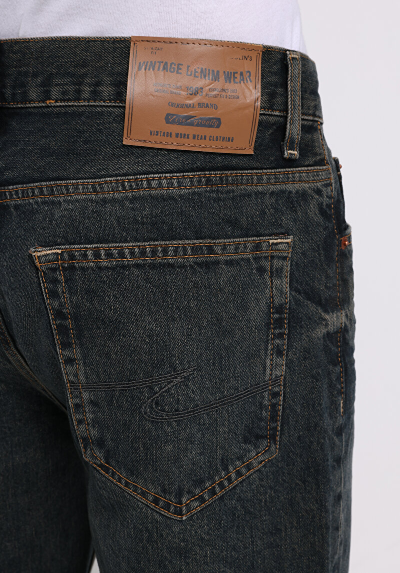 Regular Fit   Erkek Koyu İndigo Jean Pantolon
