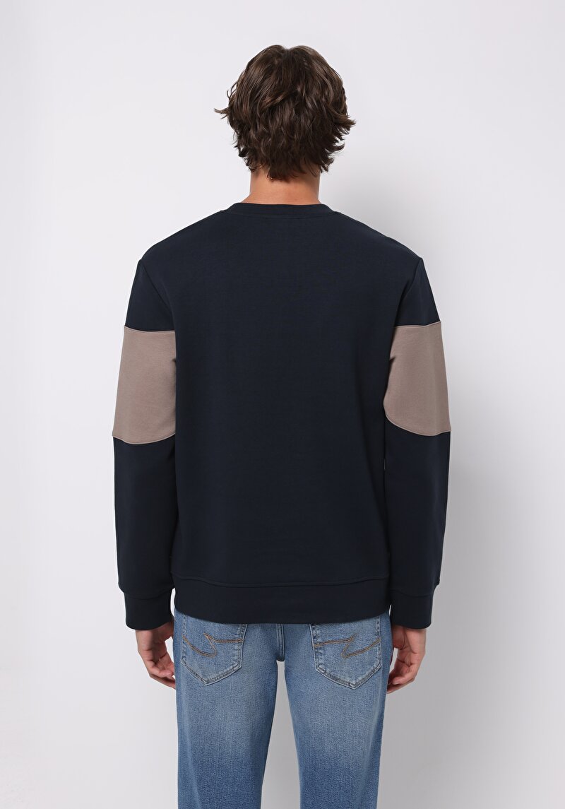 Comfort Fit Erkek Lacivert Sweatshirt