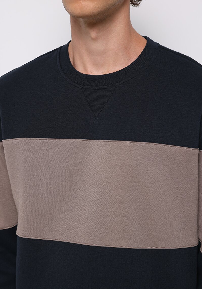 Comfort Fit Erkek Lacivert Sweatshirt