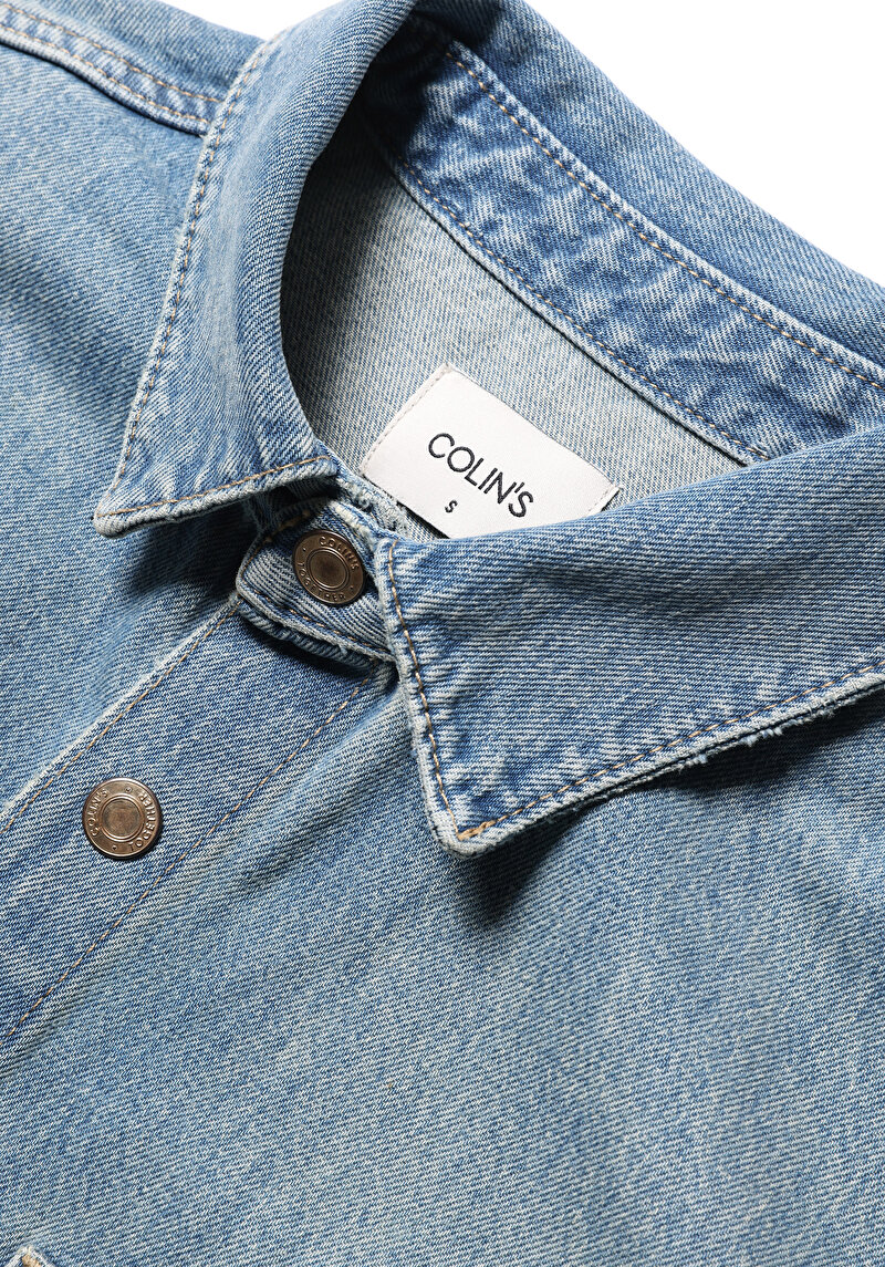 Oversize Fit   Kadın Mavi Shacket