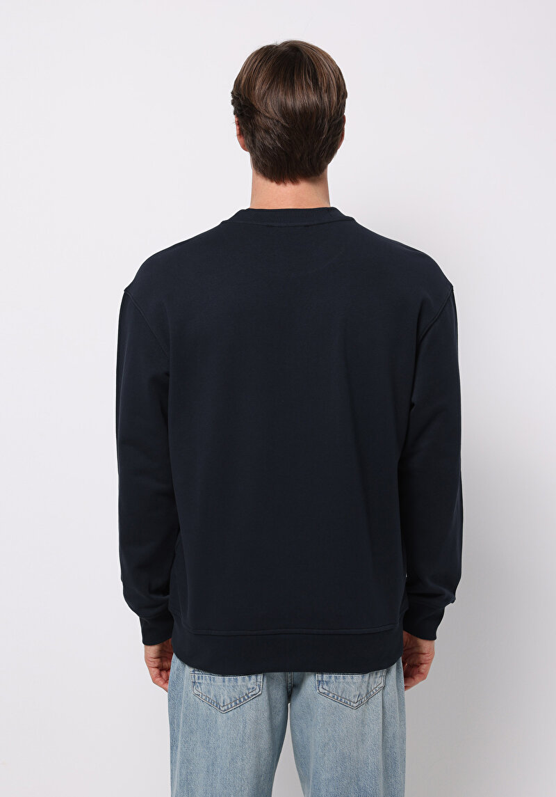 Comfort Fit Erkek Lacivert Sweatshirt
