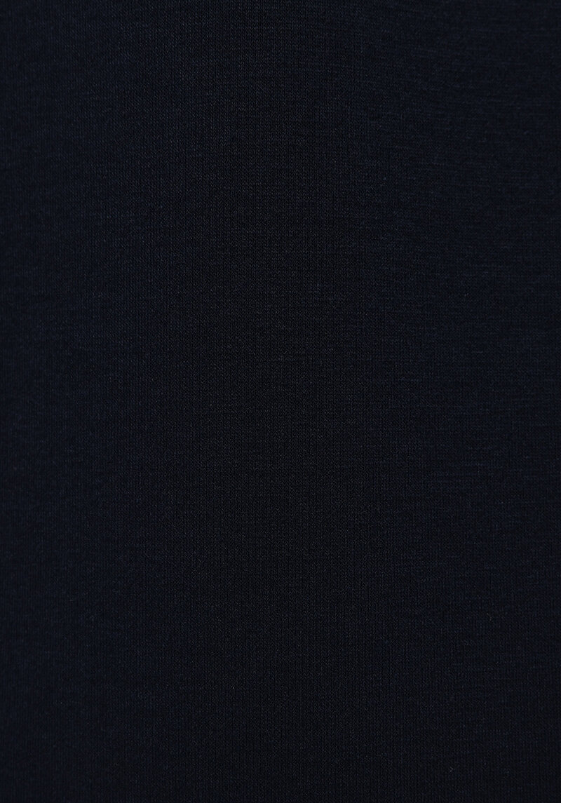 Comfort Fit Polo Yaka Düz Erkek Lacivert Uzun Kol Tişört