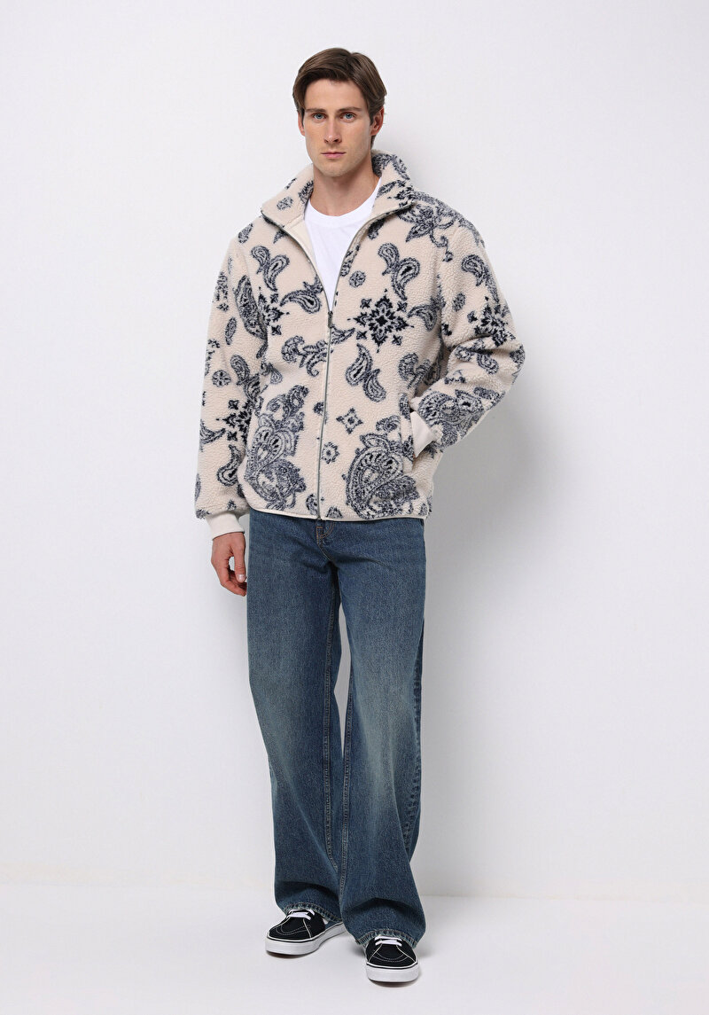 Comfort Fit    Erkek Ekru Ceket