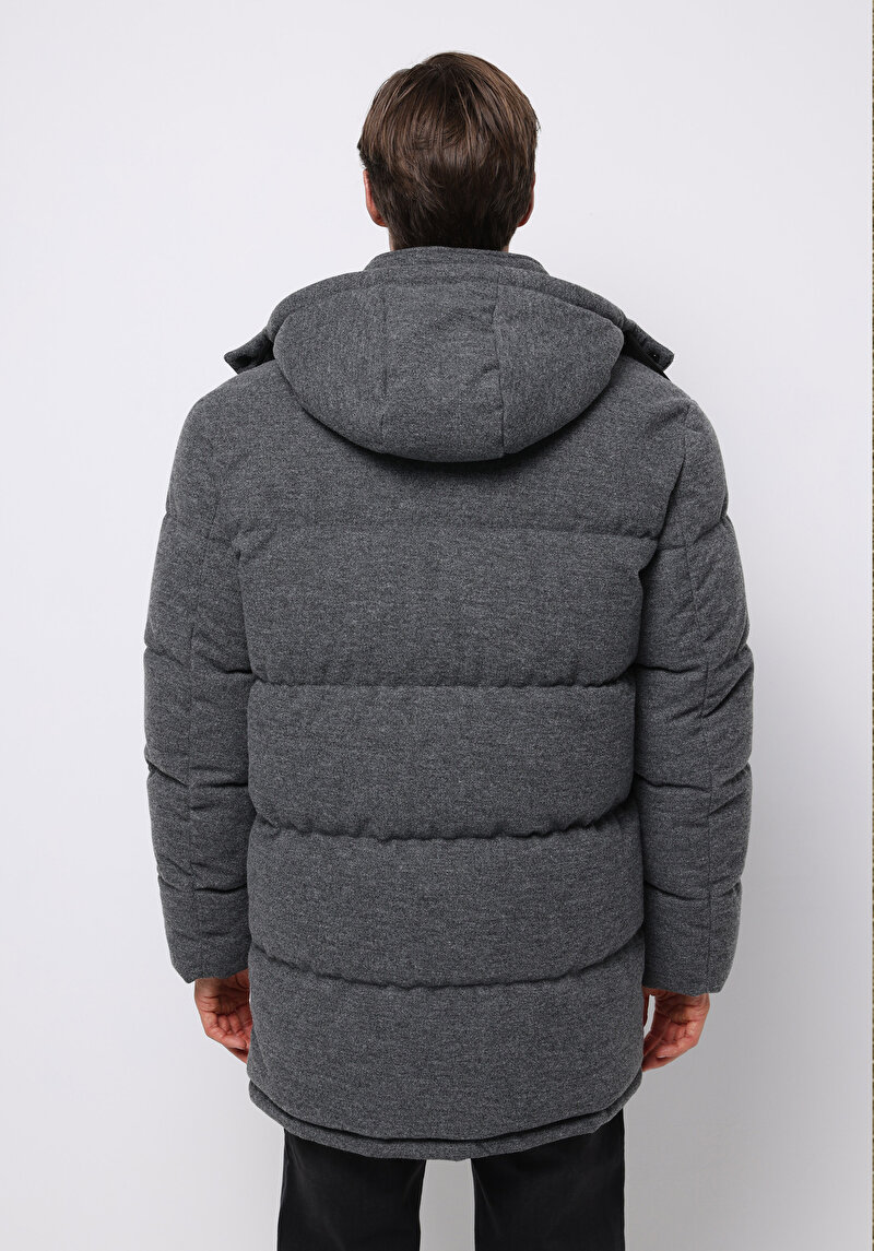 Regular Fit Erkek Gri Kaban