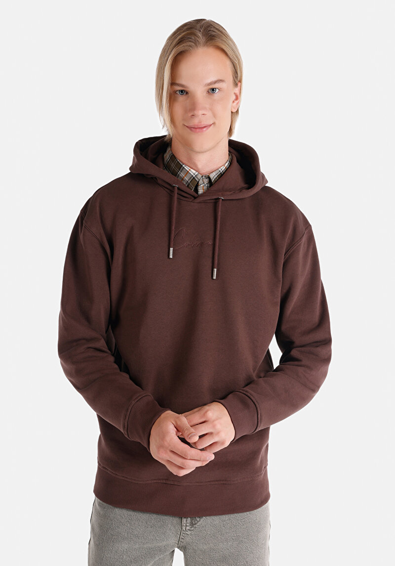 Comfort Fit   Erkek Kahverengi Sweatshirt