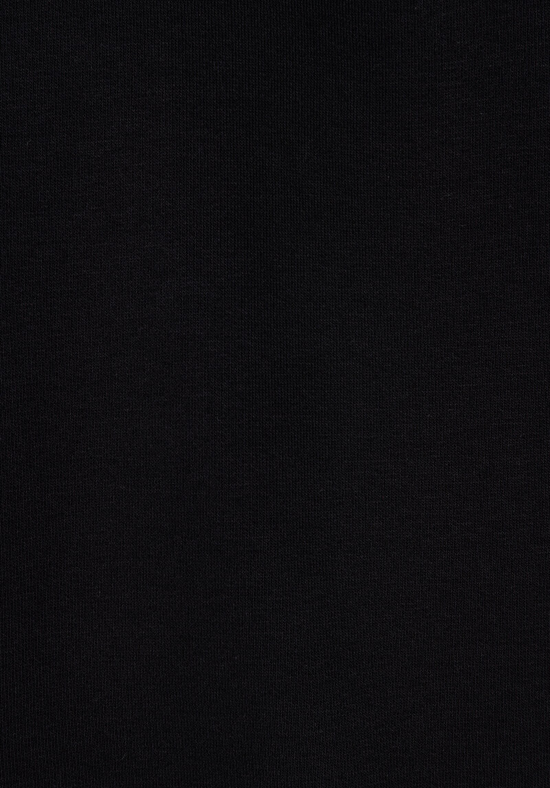 Regular Fit Yuvarlak Yaka Düz Erkek Siyah Uzun Kol Tişört