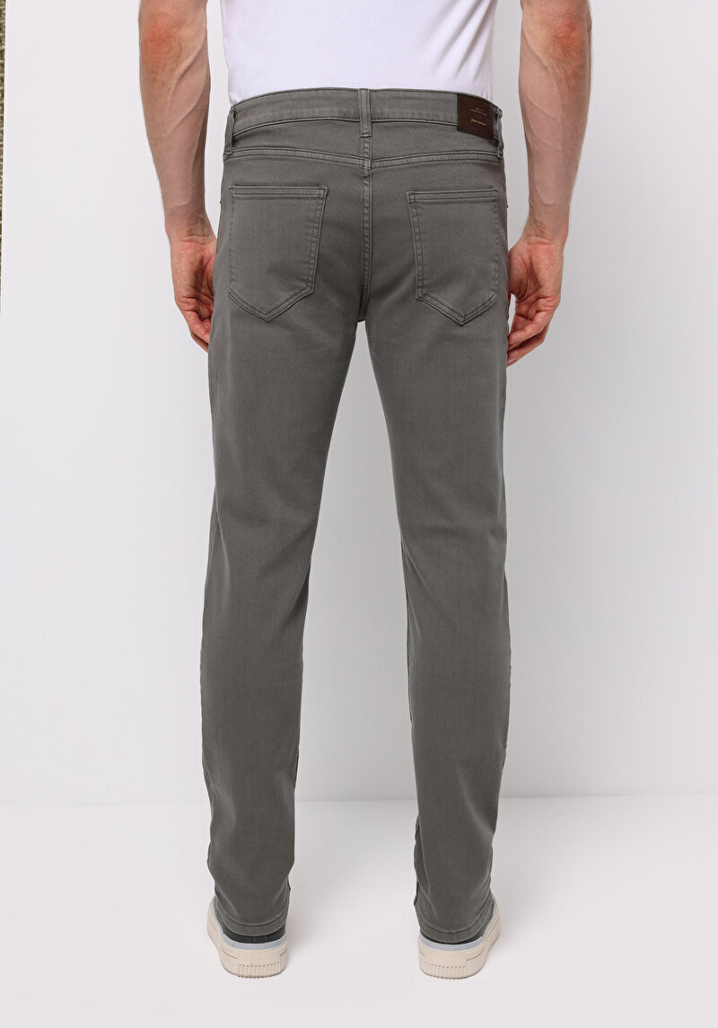 Straight Fit Orta Bel Düz Paça Erkek Yeşil Pantolon