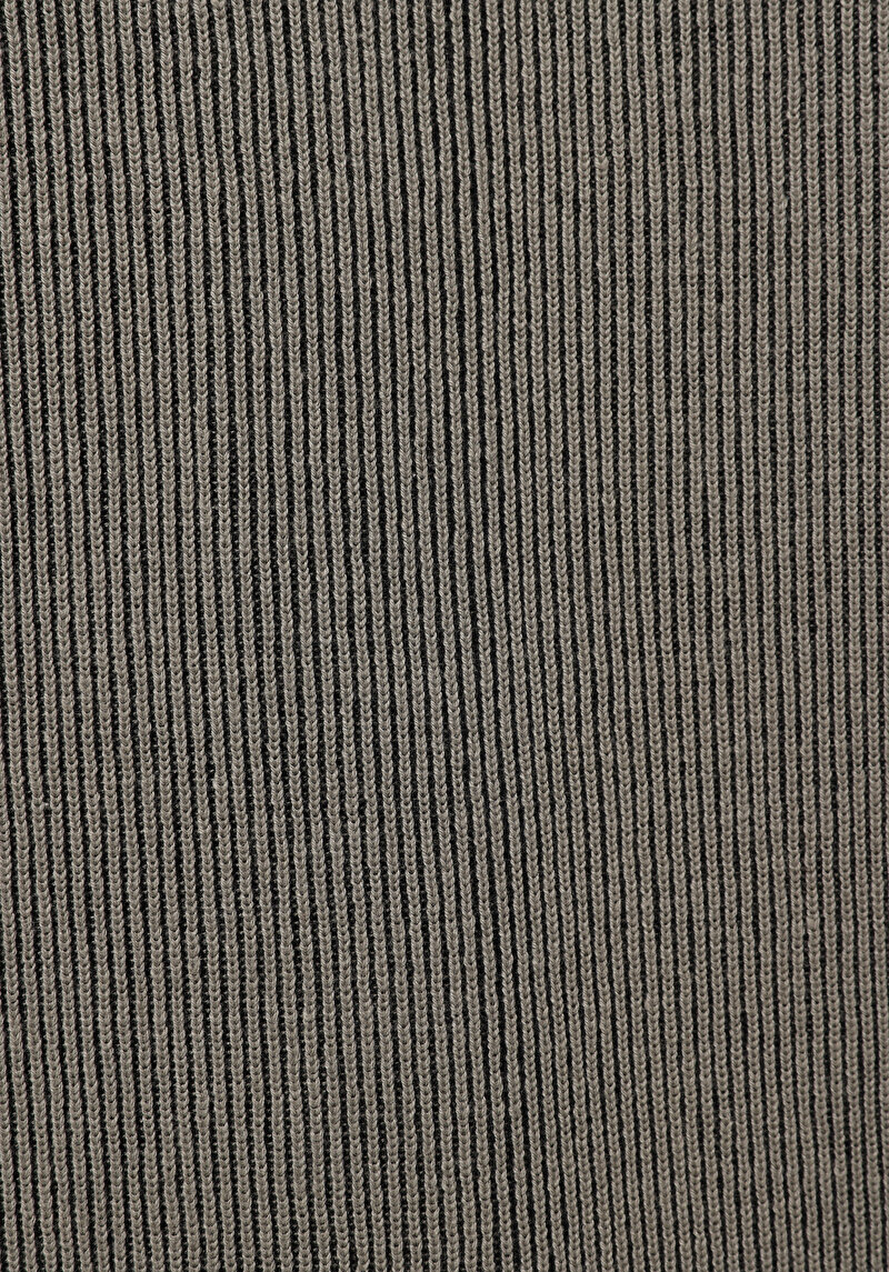 Regular Fit Yuvarlak Yaka Jakarlı Erkek Yeşil Kazak