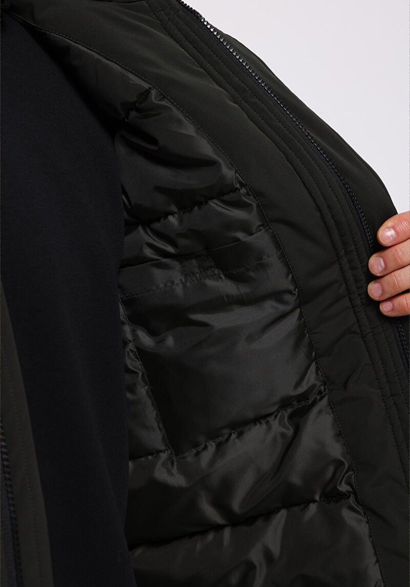 Regular Fit Erkek Yeşil Kaban