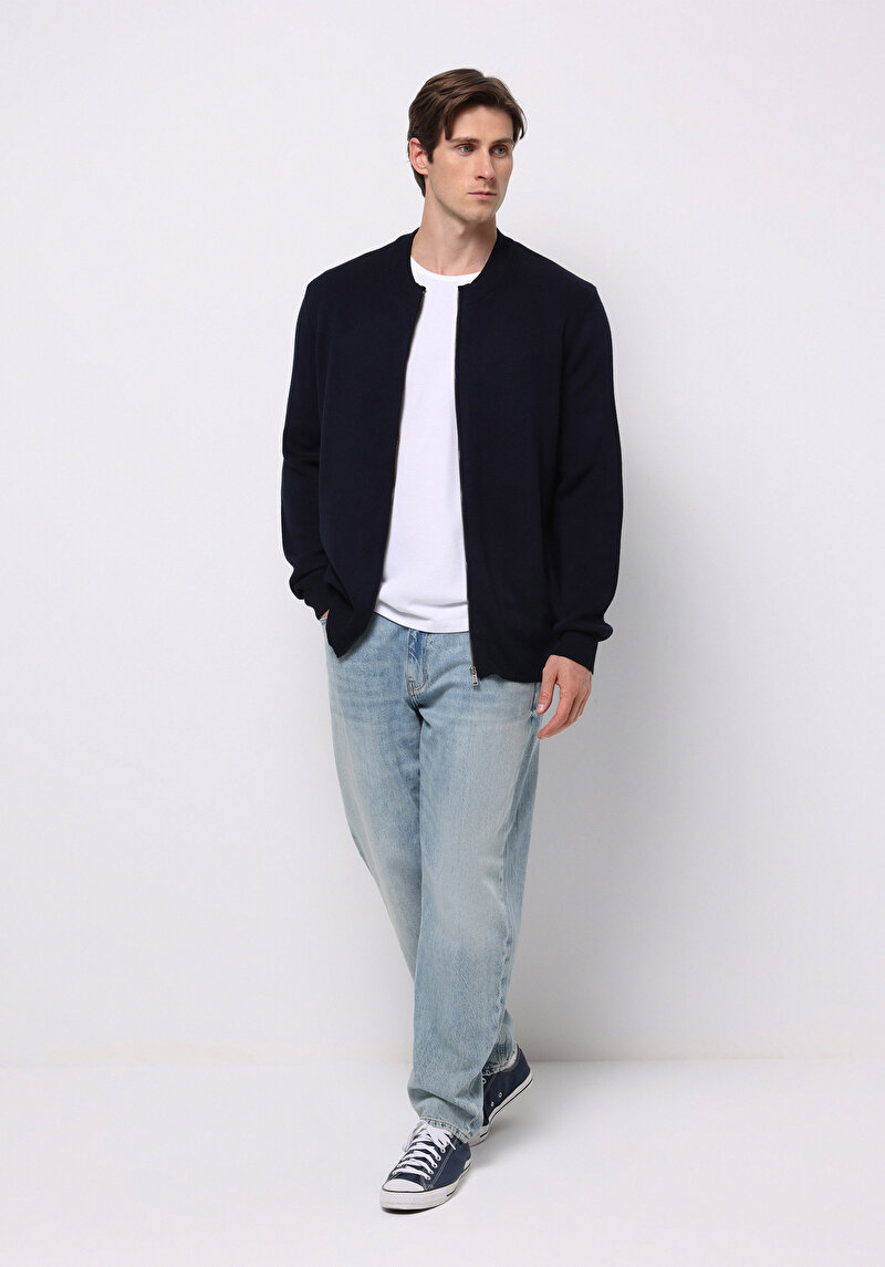 Regular Fit   Erkek Lacivert Hırka