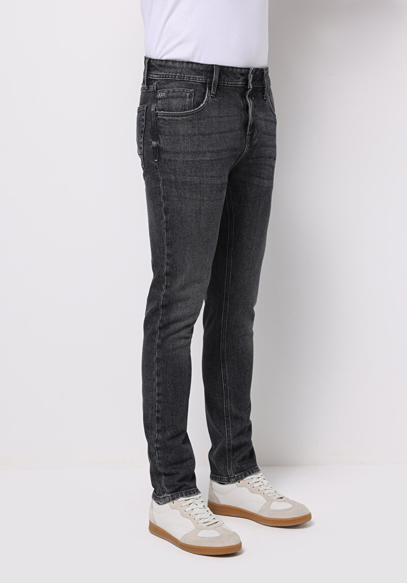 Straight Fit Erkek İndigo Jean Pantolon