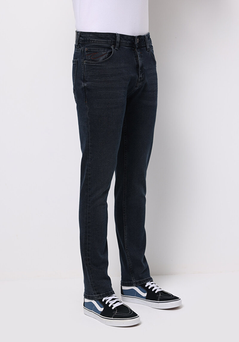 Regular Fit Erkek İndigo Jean Pantolon