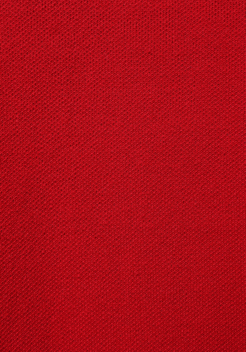 Regular Fit Yuvarlak Yaka Jakarlı Erkek Kirmizi Kazak