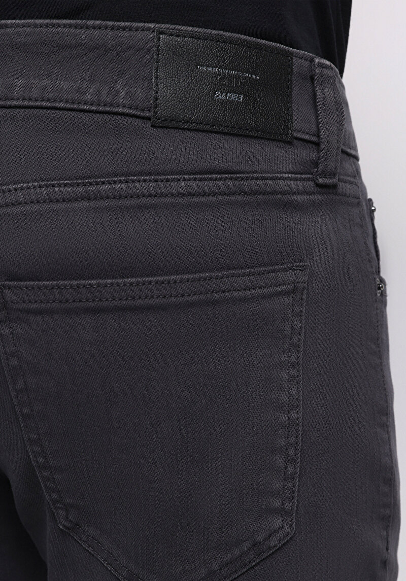 Straight Fit Orta Bel Düz Paça Erkek Antrasit  Pantolon