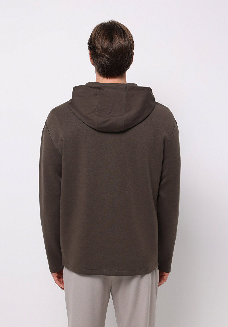 Comfort Fit Erkek Gri Sweatshirt