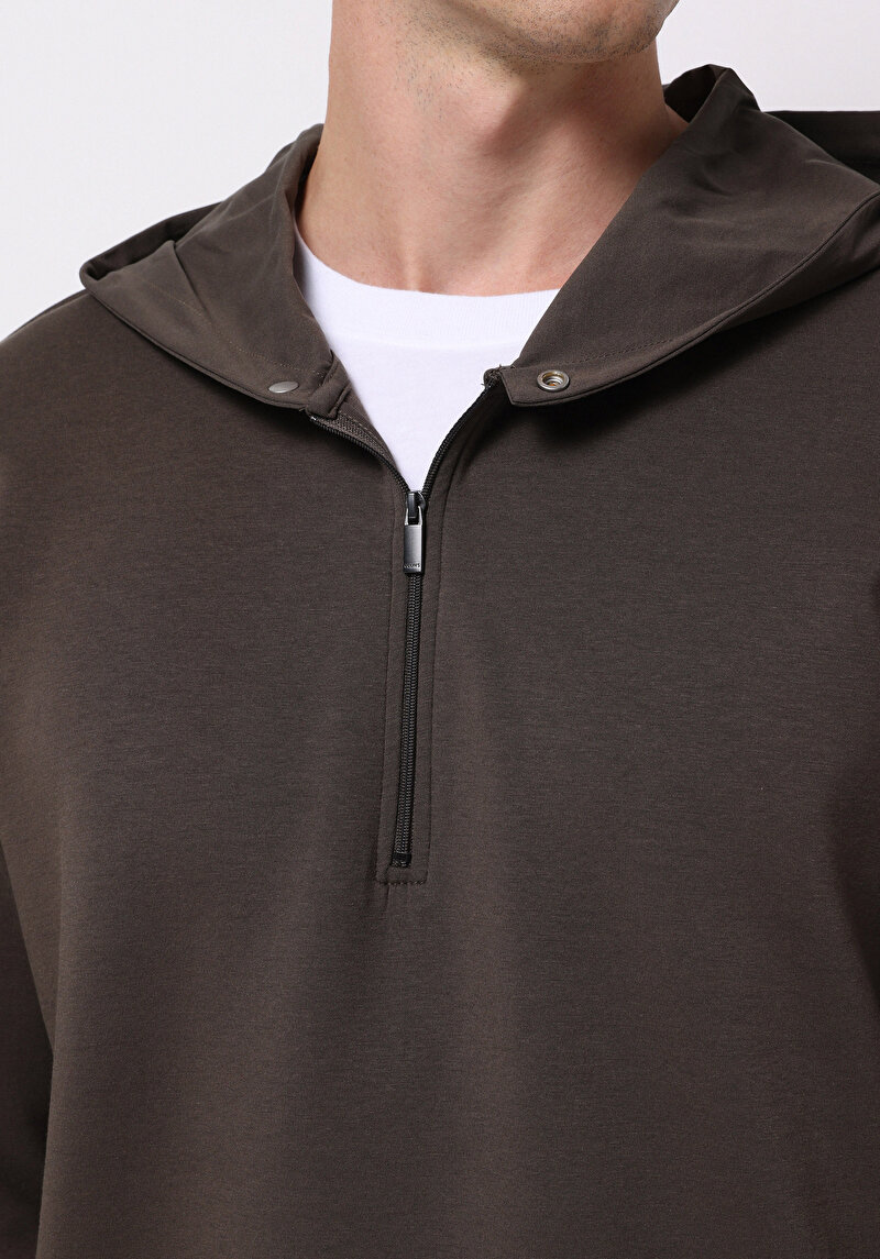 Comfort Fit Erkek Gri Sweatshirt