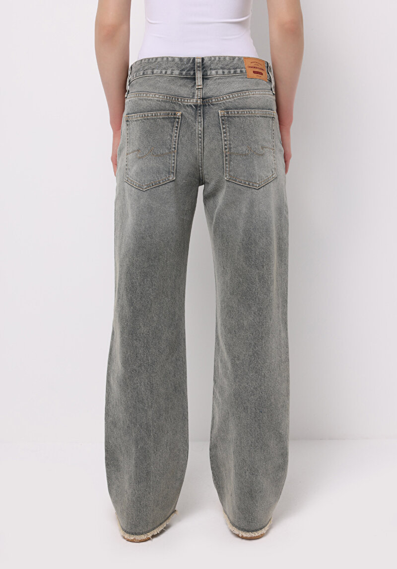 Straight Fit Kadın İndigo Jean Pantolon