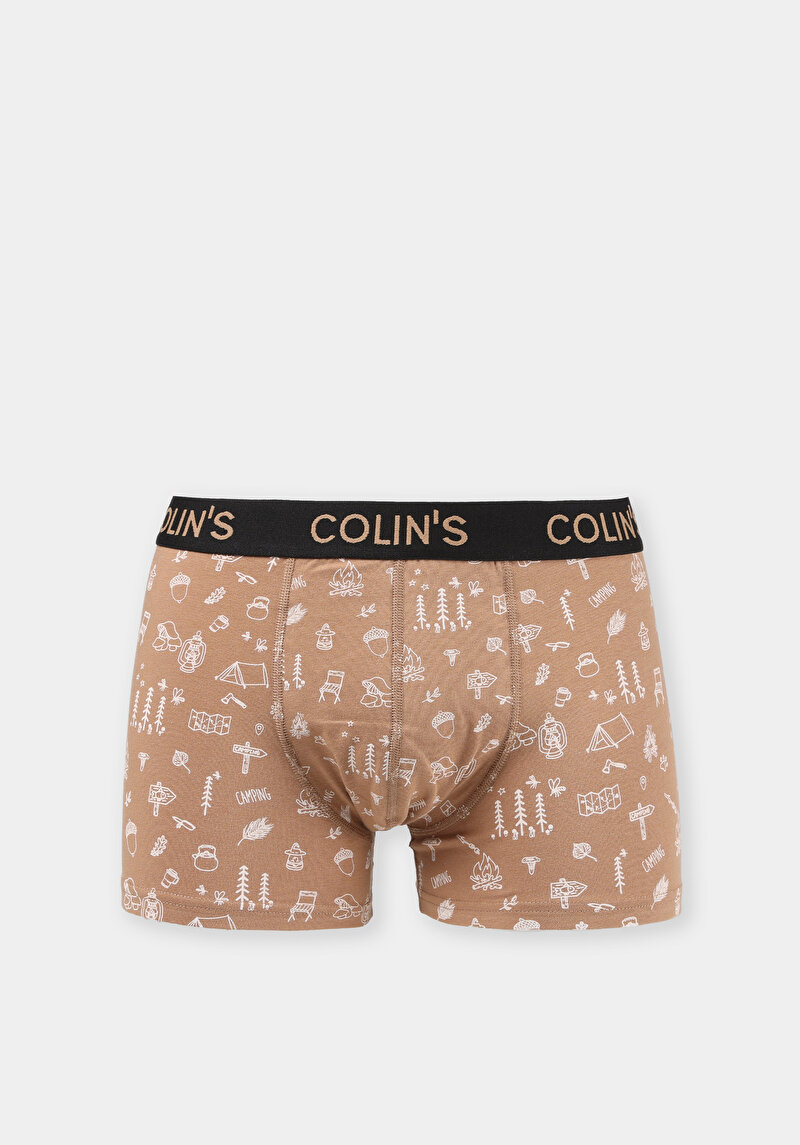 Modern Fit Baskılı Erkek Yeşil Boxer