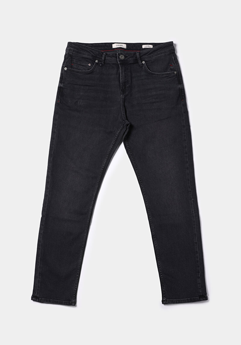 Regular Fit Erkek Siyah Jean Pantolon