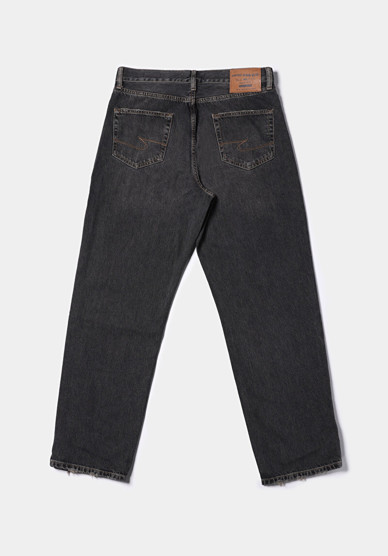 Loose Relaxed Fit   Erkek Siyah Jean Pantolon