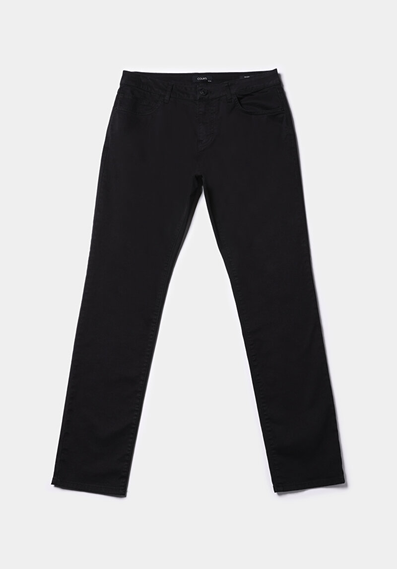 Straıght Fıt Düşük Bel Düz Paça Erkek Siyah  Pantolon